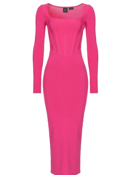 Vestito midi con lavorazione vanisé - 1