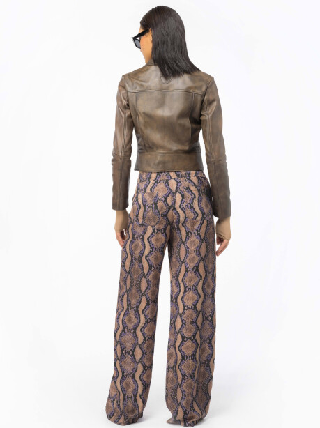 Snake print palazzo trousers - 5
