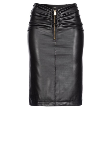 Leather-effect sheath midi skirt - 1