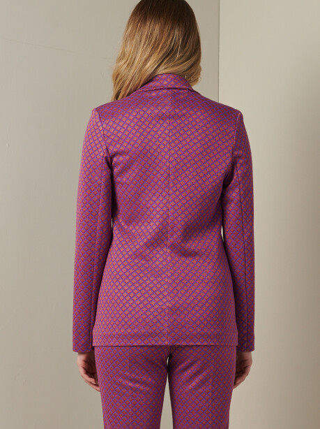 Blazer doppiopetto in jacquard lurex - 5