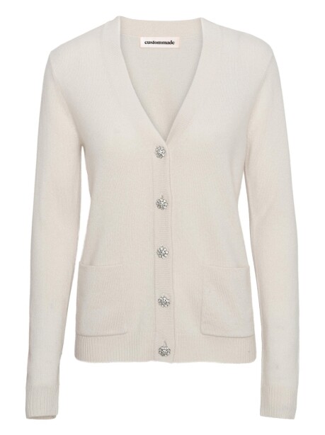 Cashmere cardigan with jewel buttons - 1
