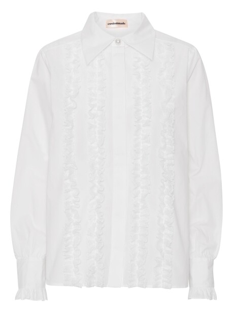 Shirt with ruffles and pearl buttons - 1