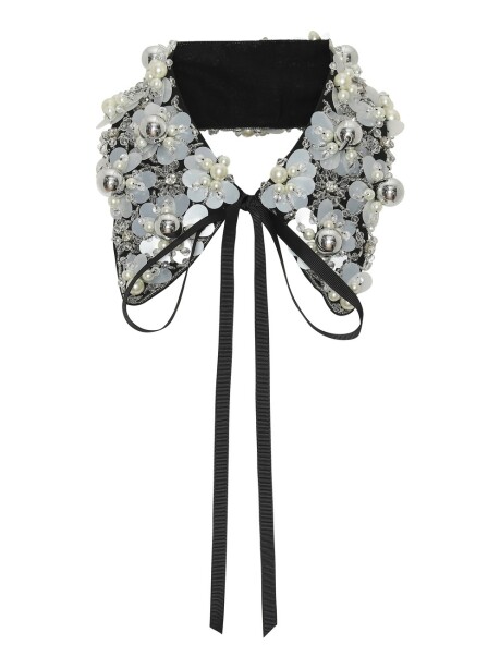 Collar with jewel applications and pearls - 1