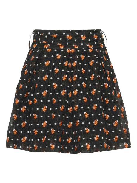 Patterned skirt with bow belt - 2