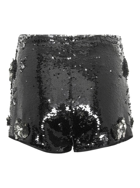 Sequined shorts with decorations - 2