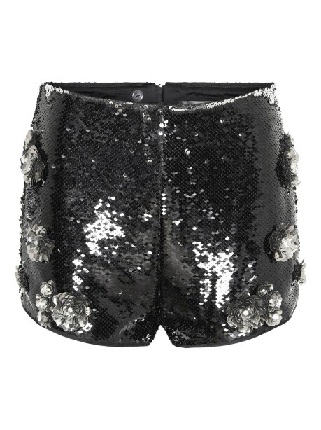 Sequined shorts with decorations - 1