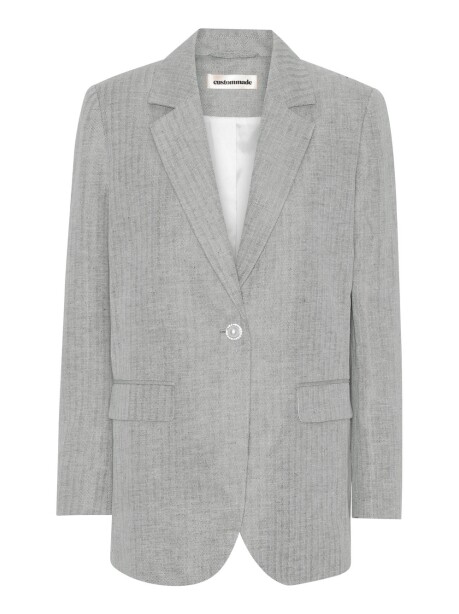 Herringbone blazer with jewel buttons on the back - 1