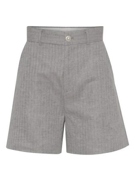 Herringbone shorts with jewel button - 1