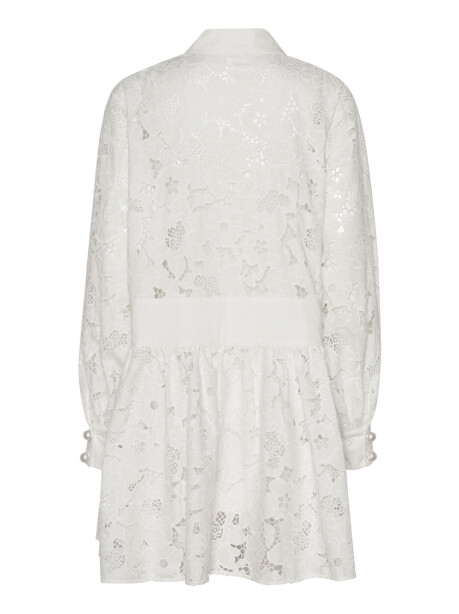 Embroidered dress with openwork floral pattern - 2