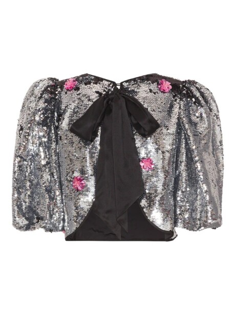 Top in paillettes con applicazioni - 2