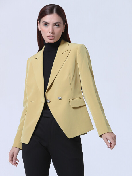 Blazer doppiopetto con bottoni gioiello - 4