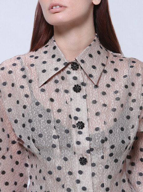 Polka dot patterned shirt - 6