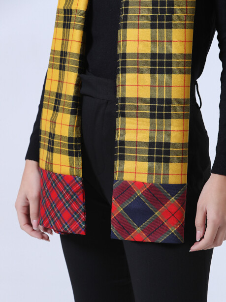 Double-sided tartan wool scarf - 2