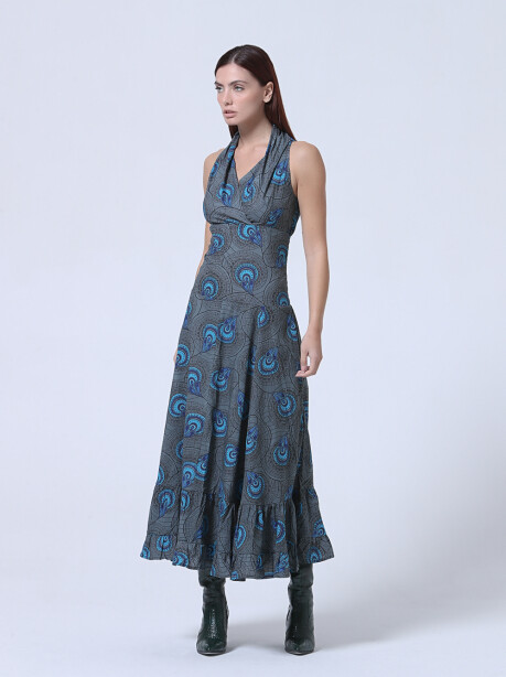 Long ethnic patterned dress - 5