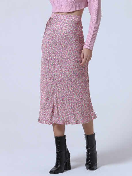 Long floral print skirt - 4