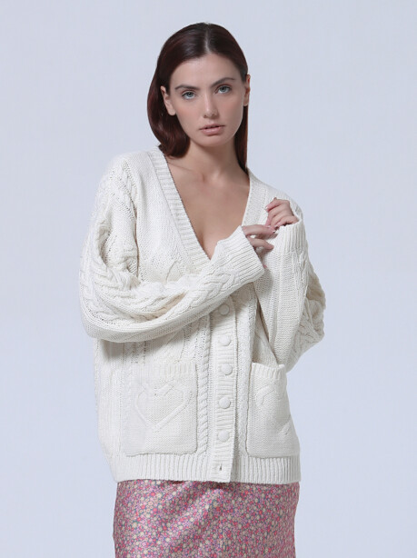 Oversized braided cardigan - 3