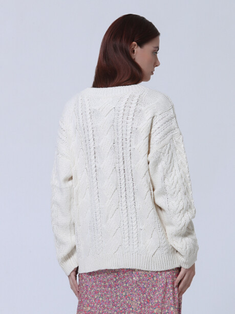 Oversized braided cardigan - 6