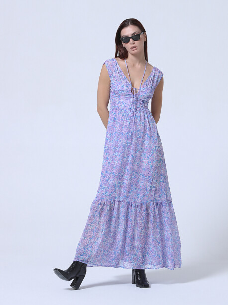 Long floral patterned dress - 6