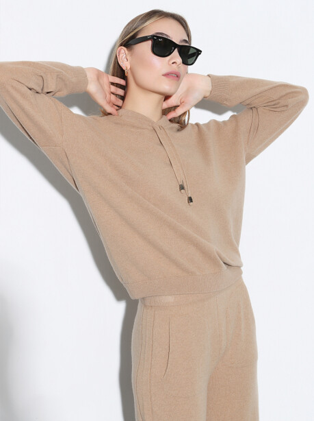 Hooded sweater in wool and cashmere - 3