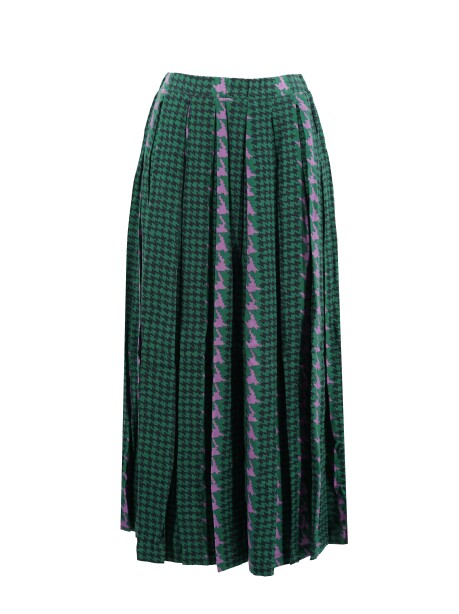 Long houndstooth patterned skirt - 1