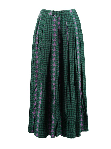 Long houndstooth patterned skirt - 2