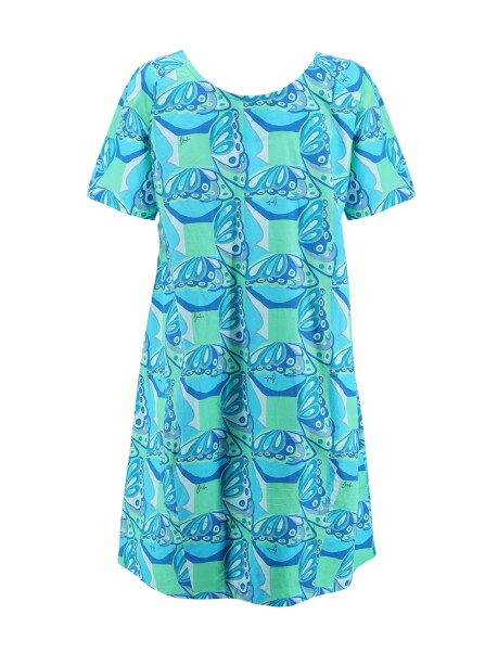 A-line butterfly patterned dress - 2