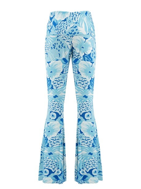 Patterned flared trousers in jersey - 2