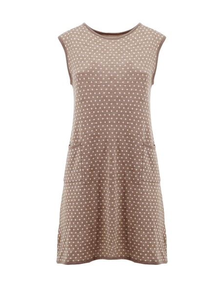 Vestito in lana merino con tasche - 1