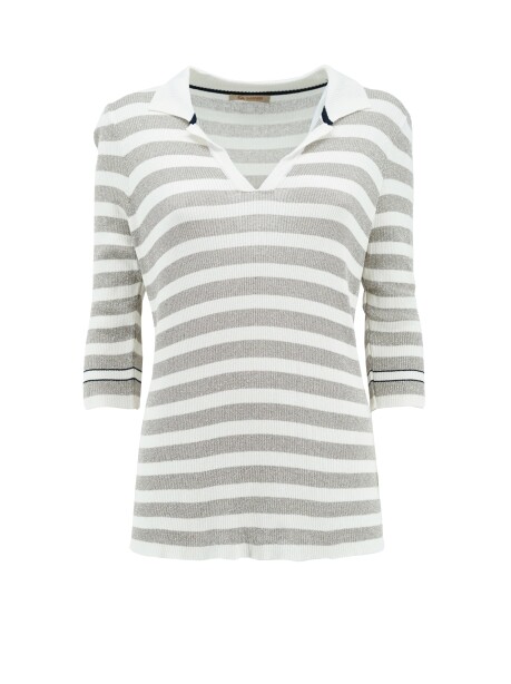 Striped polo shirt - 1