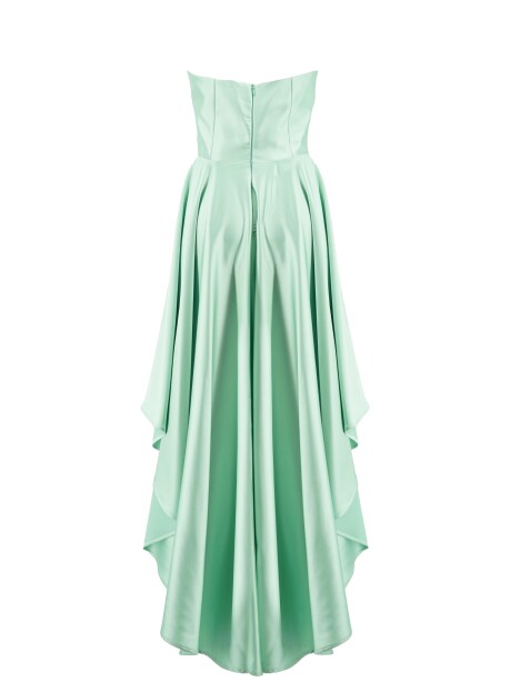Short dress with satin tail - 2