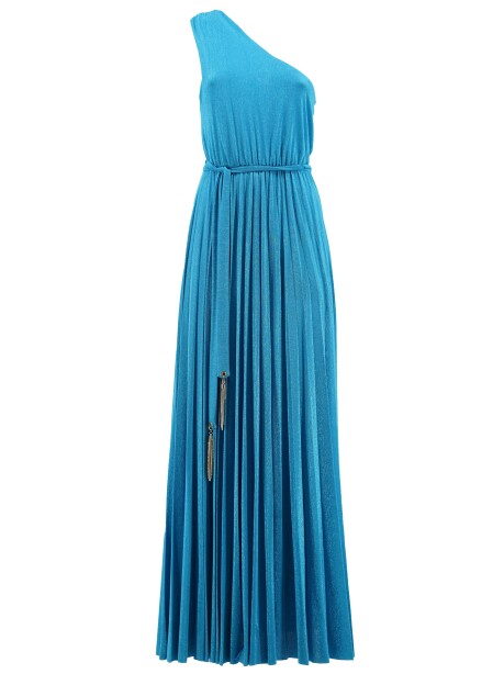 Long one-shoulder dress in lurex - 1