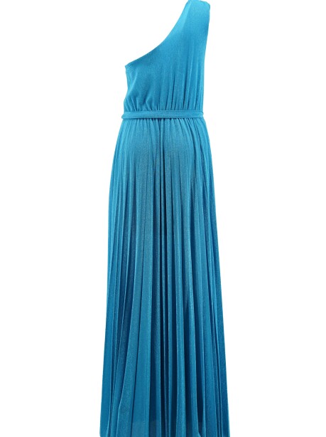 Long one-shoulder dress in lurex - 2