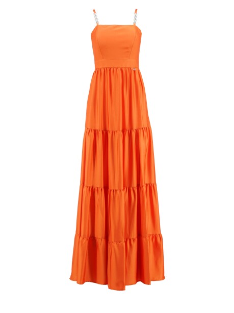 Long dress with square neckline - 1