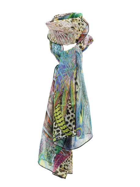 Patterned chiffon scarf - 2