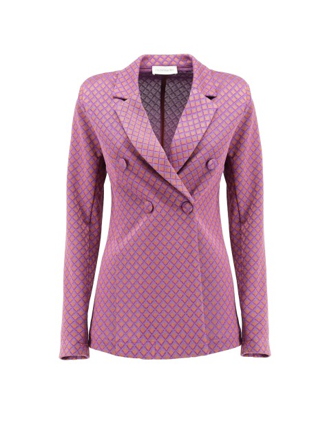 Blazer doppiopetto in jacquard lurex - 1