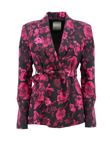 Floral patterned printed blazer - 1