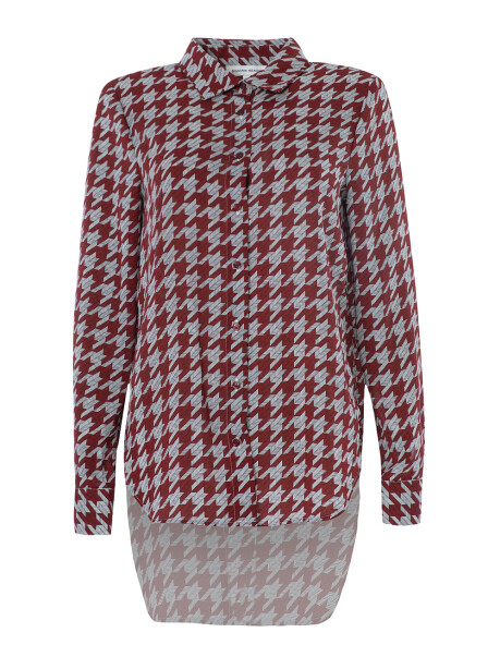 Soft shirt with houndstooth pattern - 1