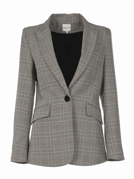 Blazer monopetto a quadri - 1