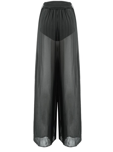 Lurex pinstripe palazzo trousers - 2