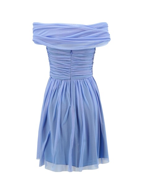 Midi dress with tulle cape - 2