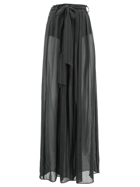 Lurex pinstripe palazzo trousers - 1