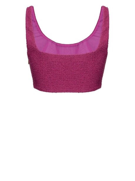 Crop top in stuoia bouclé - 2