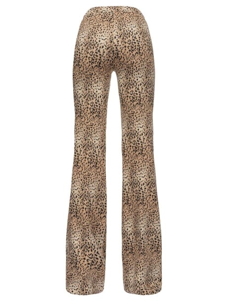 Animalier flared trousers - 2