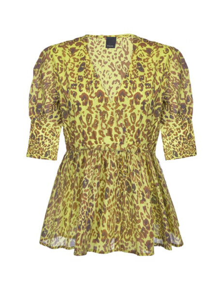 Macula print ramie blouse - 1