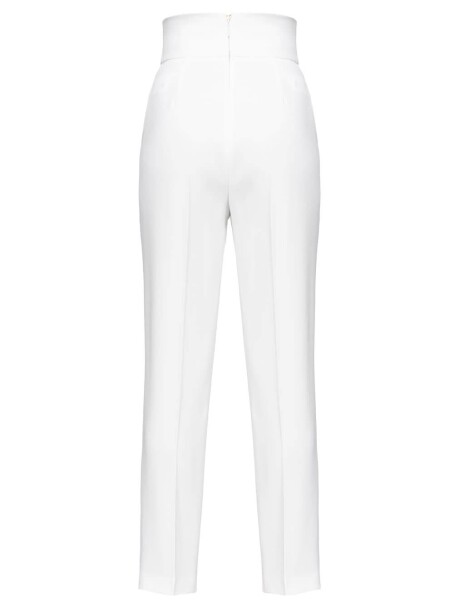 Pantaloni a vita alta in crêpe stretch - 2