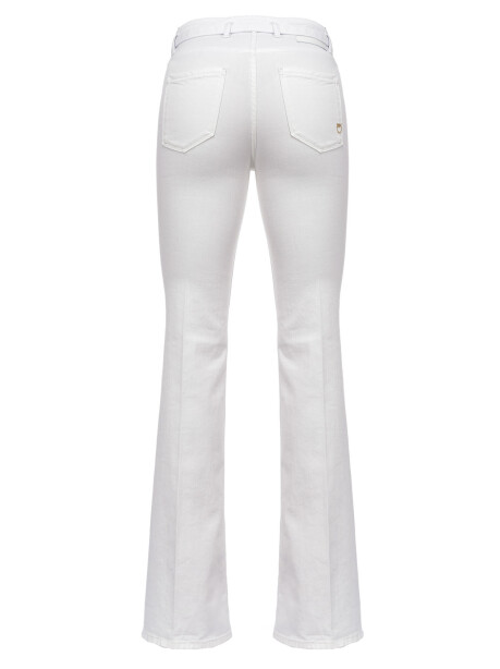 Pantaloni modello flare in bull di cotone - 2