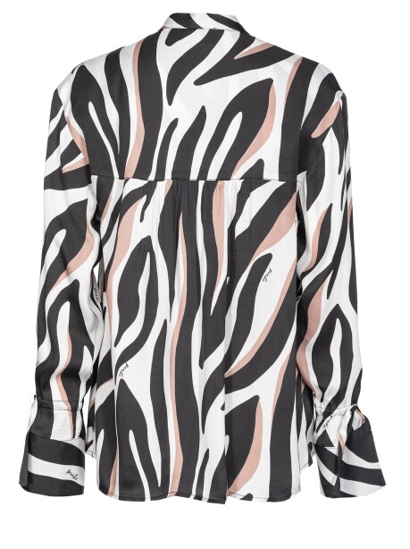 Blusa stampata effetto animalier astratto - 2