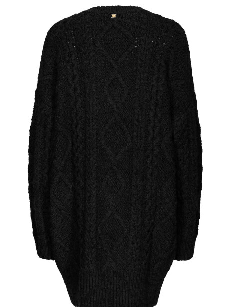 Maxi vestito in maglia multitreccia con paillettes - 2