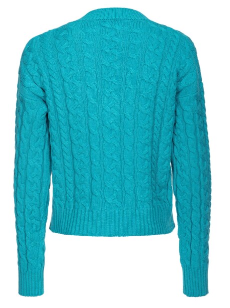 Boxy sweater with mix of cables - 2