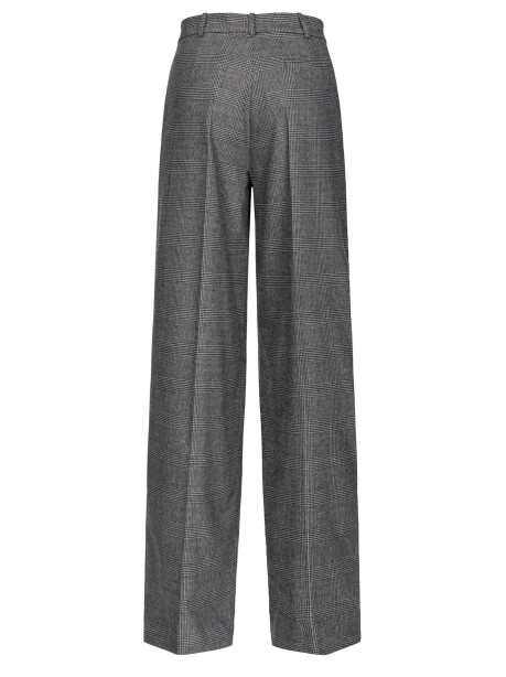 Prince of Wales flannel palazzo trousers - 2